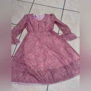 Zimmermann Blush Pink Dress with Pearl Accents